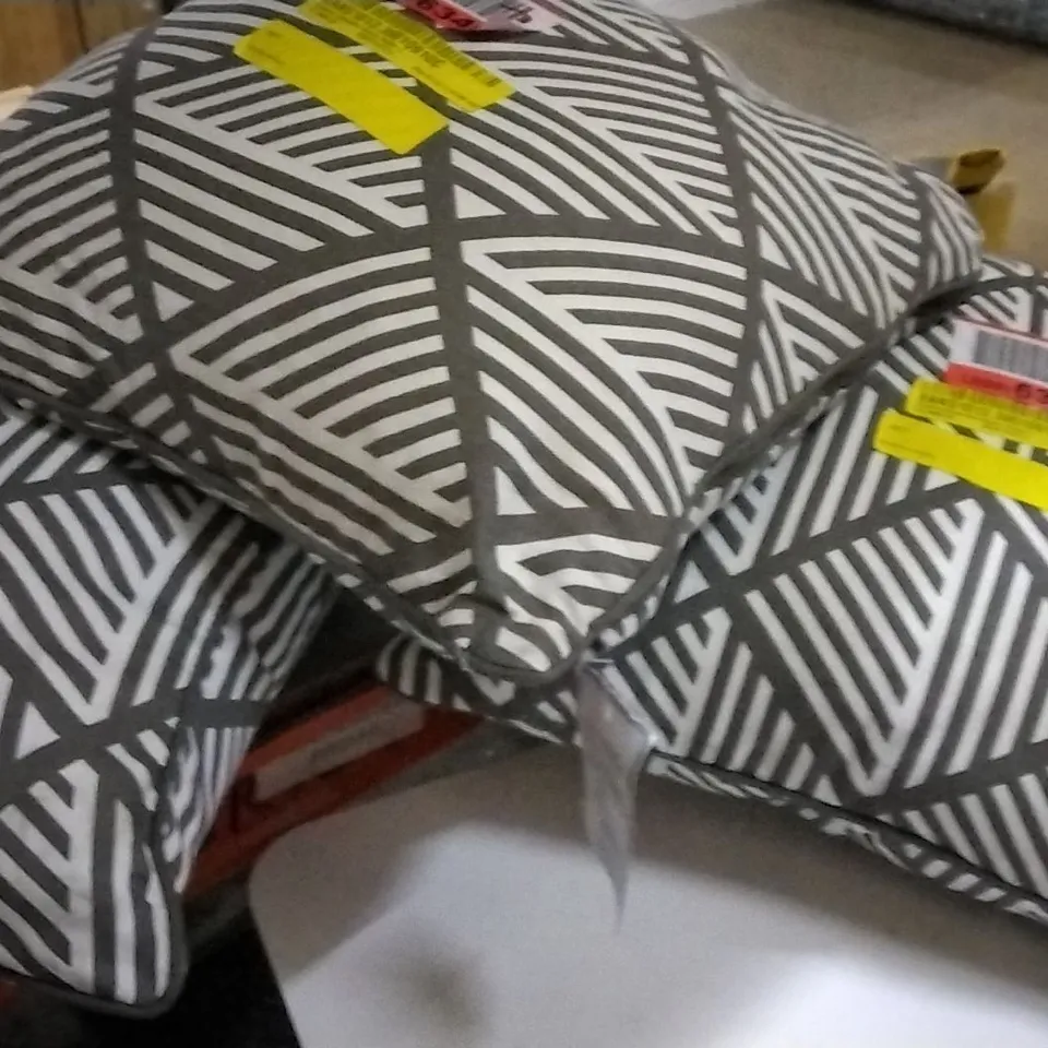 THREE BROOKLYN GEOMETRIC SCATTER CUSHIONS