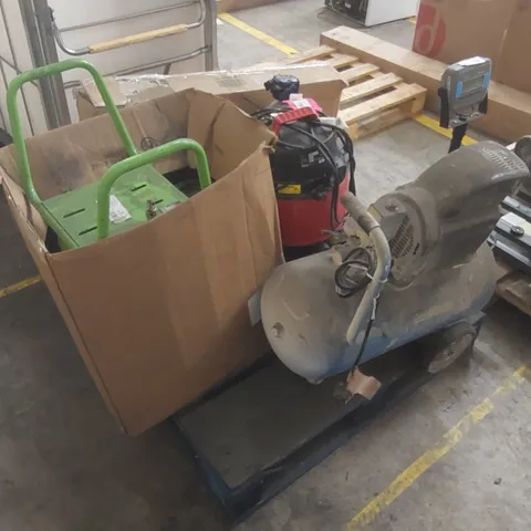 PALLET OF ASSORTED ITEMS INCLUDING: MACHINERY, FURNITURE PARTS, CATERING EQUIPMENT ECT