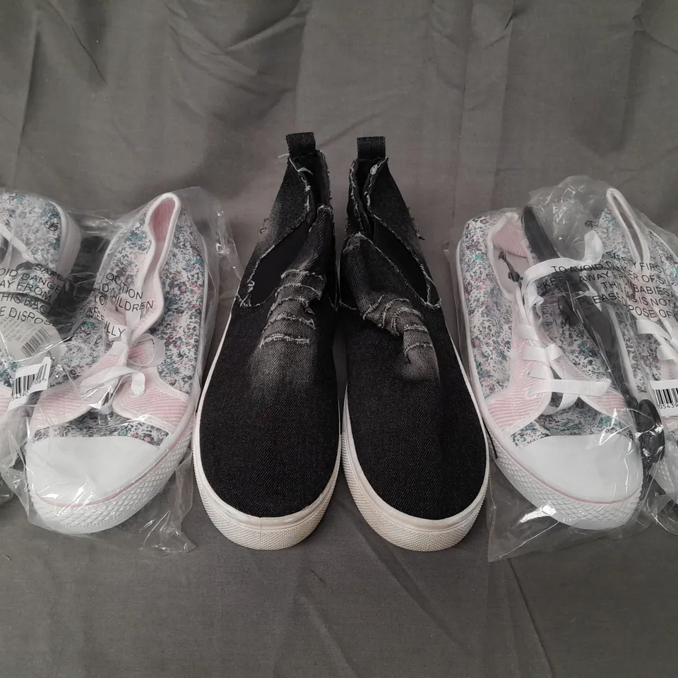 BOX OF APPROXIMATELY 10 ASSORTED PAIRS OF SHOES AND FOOTWEAR ITEMS IN VARIOUS STYLES AND SIZES TO INCLUDE W.S SHOES, LOVE YOUR SHOES, ETC
