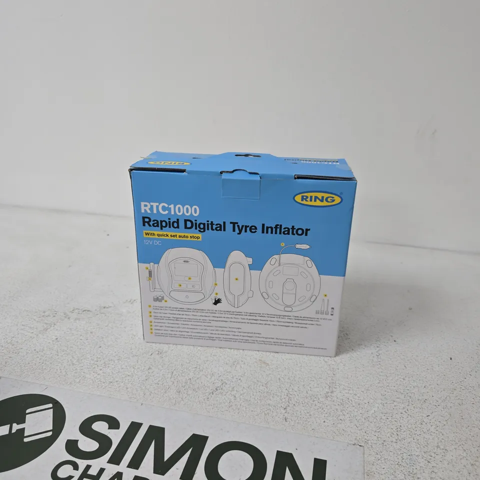 RING RTC1000 RAPID DIGITAL TYRE INFLATOR – 12V DC (BOXED)