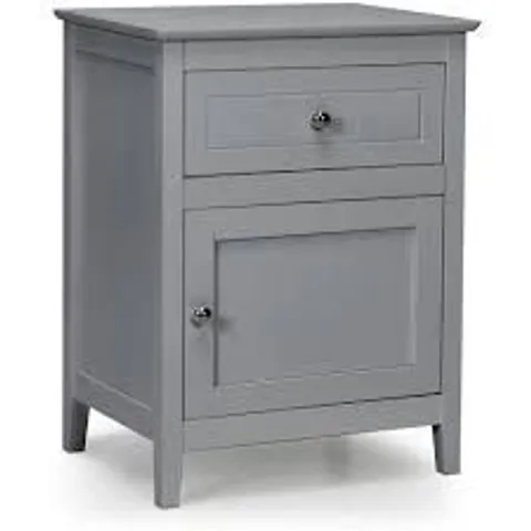 BOXED COSTWAY NIGHTSTAND WITH DRAWER ACCENT SIDE END TABLE STORAGE - GREY