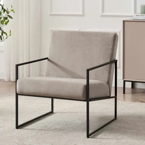 BOXED DUSK RAE ACCENT CHAIR - TAUPE