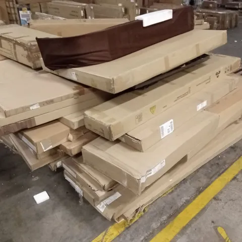 PALLET OF ASSORTED INCOMPLETE DESIGNER FURNITURE PARTS AND PIECES 