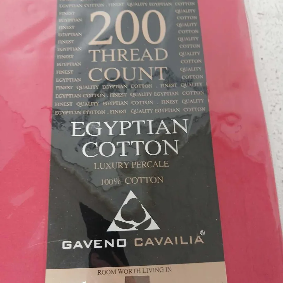 EGYPTIAN COTTON 200 THREAD COUNT LUXURY PERCALE BEDDING SHEET SET – RED PACKAGED