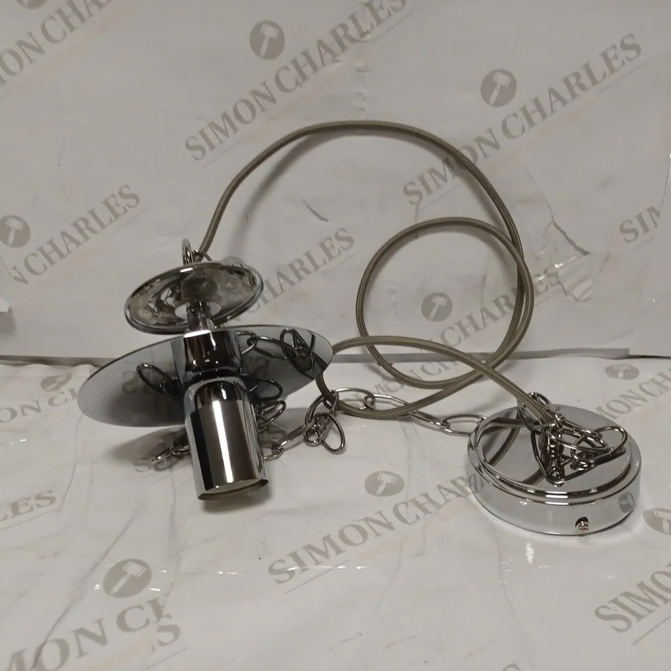 JOHN LEWIS SILVER EFFECT PENDANT CEILING LIGHT