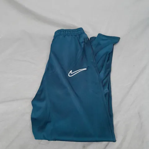 NIKE DRI-FIT TRACK PANTS IN DARK TEAL SIZE S