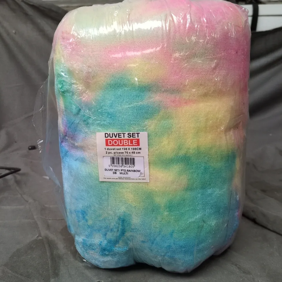 DUVET SET DOUBLE RAINBOW MULTICOLOUR
