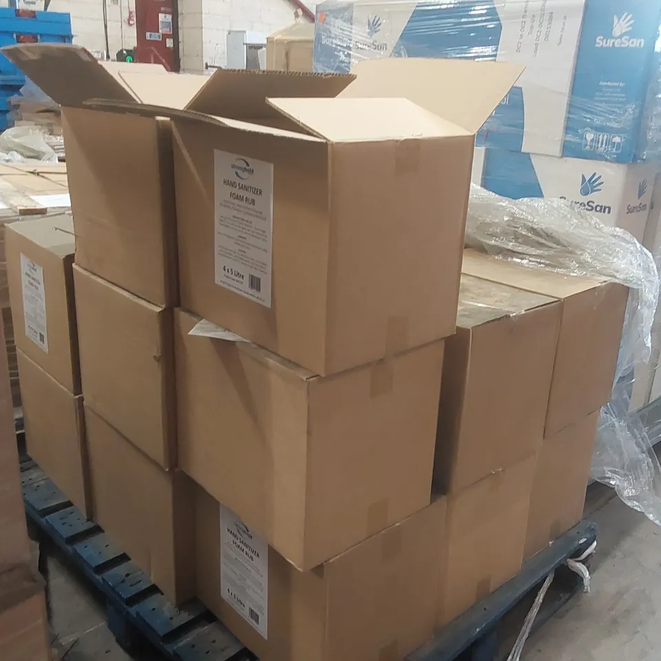 PALLET CONTAINING APPROXIMATELY 78x 5L STRONGHOLD HAND SANITIZER FOAM RUB