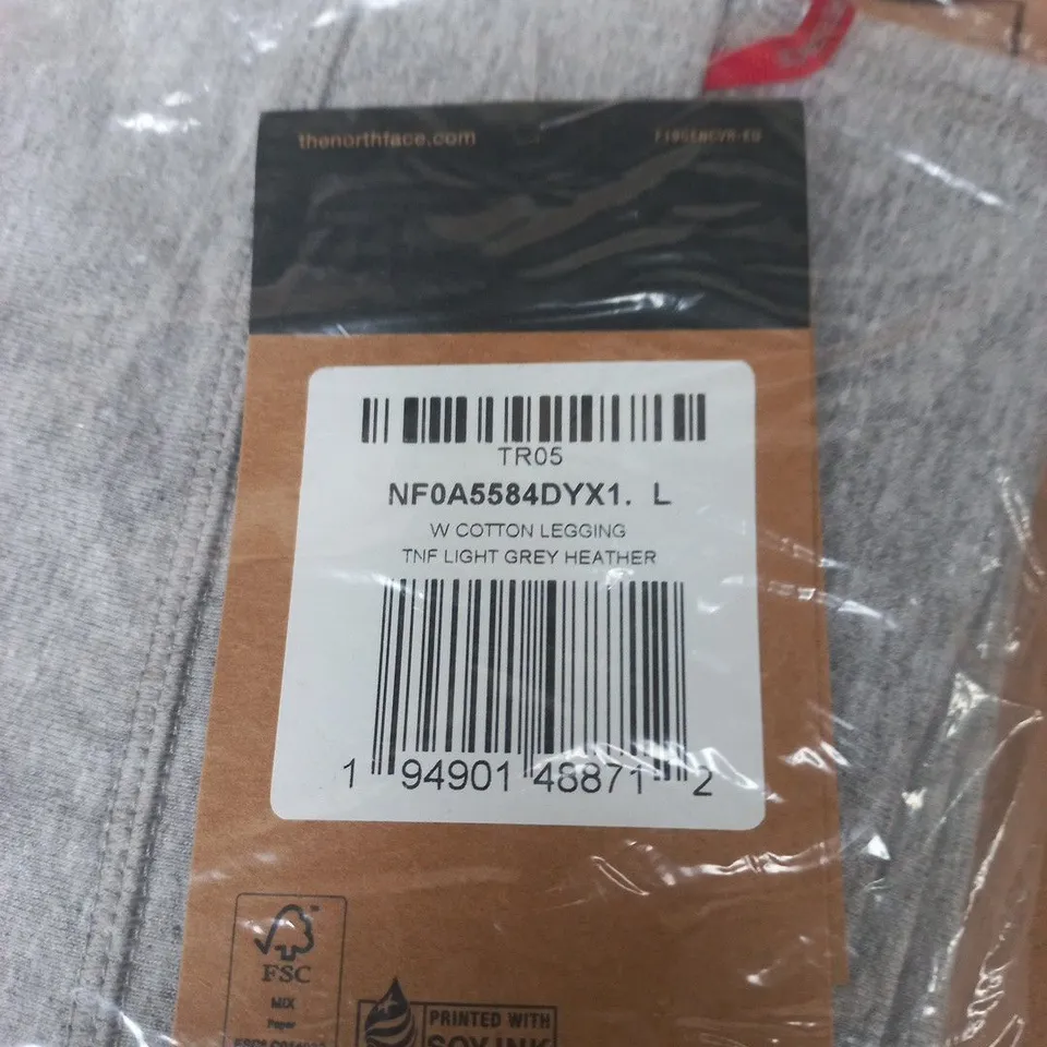 THE NORTH FACE WOMEN'S COTTON LEGGINGS – LIGHT GREY HEATHER, SIZE L