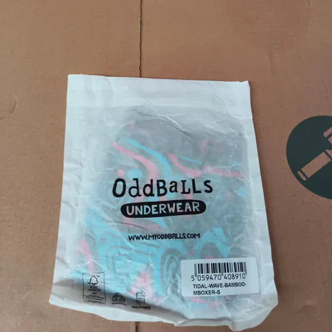 ODDBALLS UNDERWEAR BAMBOO BOXER SHORTS β TIDAL WAVE, SIZE S