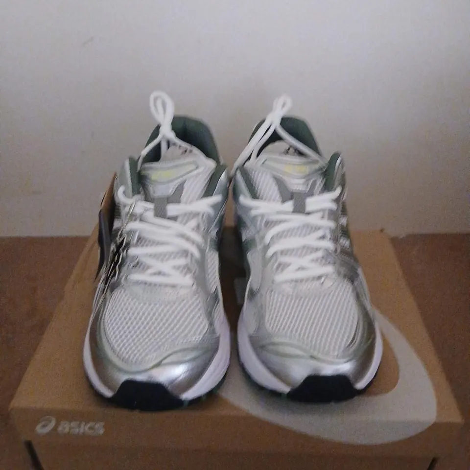 ASICS GEL-KAYANO 14 MEN'S RUNNING SHOES - WHITE/SLATE GREY, UK 8.5 (US 9.5)