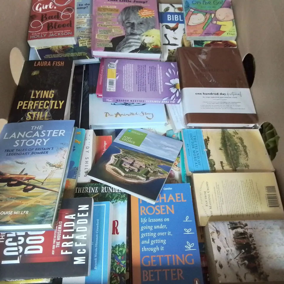 LARGE QUANTITY OF ASSORTED BOOKS TO INCLUDE DVSA DRIVING GUIDE, POLITICS IN IRELAND AND SHE AND HER CAT
