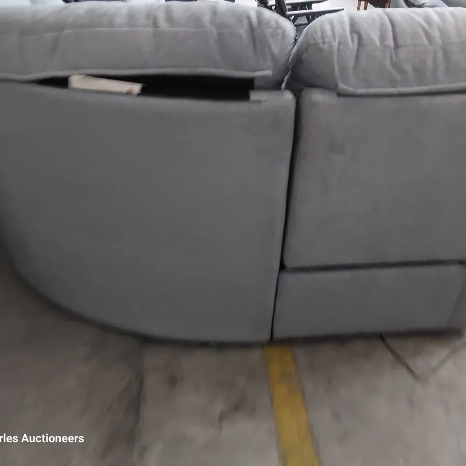 QUALITY BRITISH DESIGNER G PLAN FIRTH POWER RECLINING CORNER GROUP CAMBRIDGE GIRONA SMOKE FABRIC 