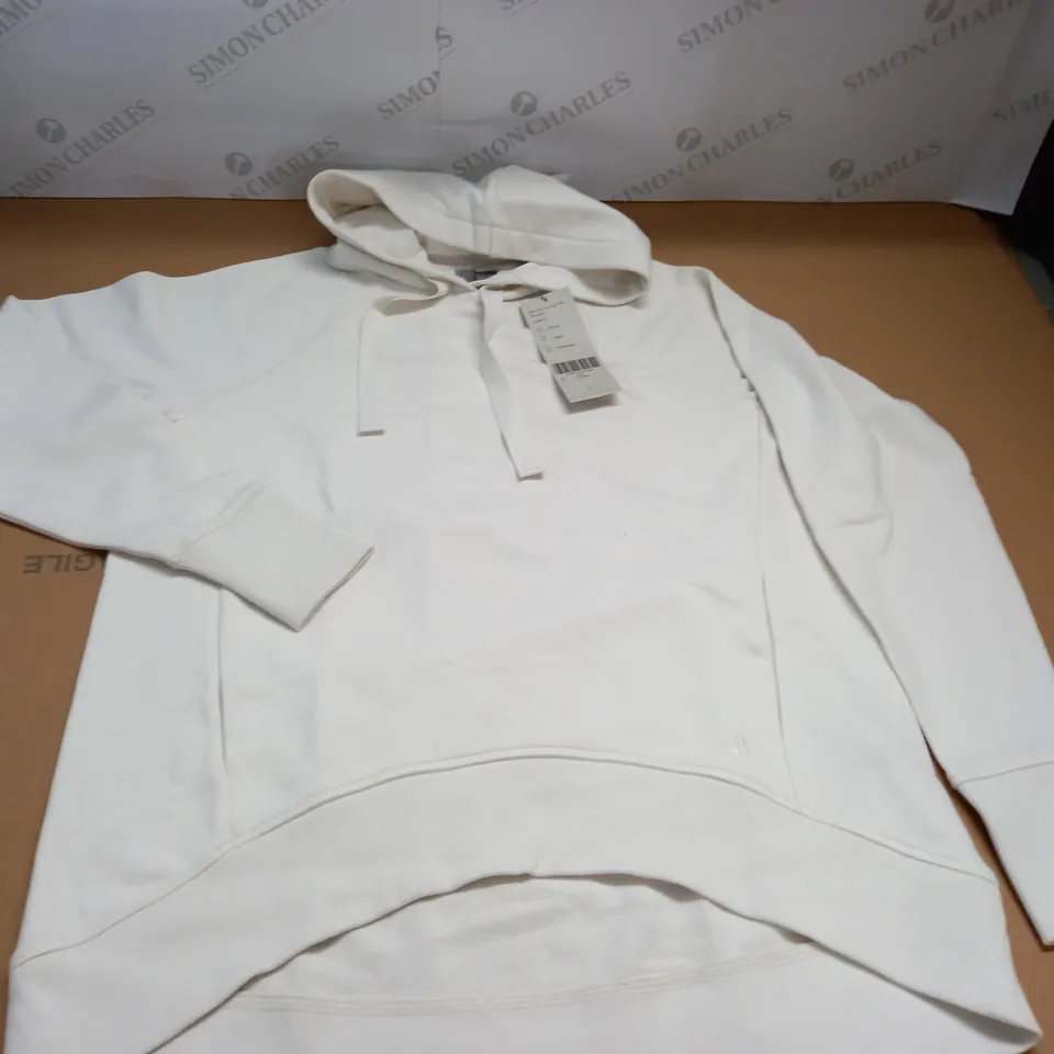 SWEATY BETTY REVIVE LONGLINE HOODIE IN WHITE - XS