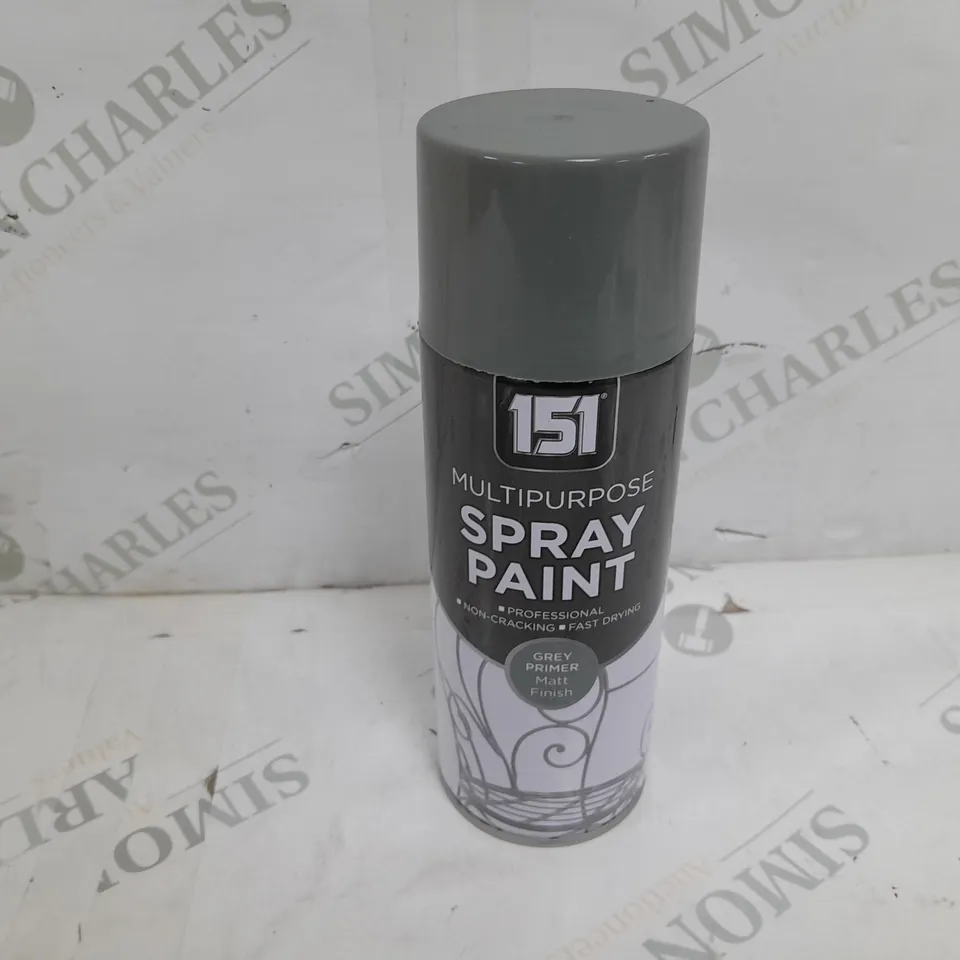 APPROXIMATELY 40 151 MULTIPURPOSE SPRAY PAINT GREY PRIMER MATT FINISH (40 x 400ml)