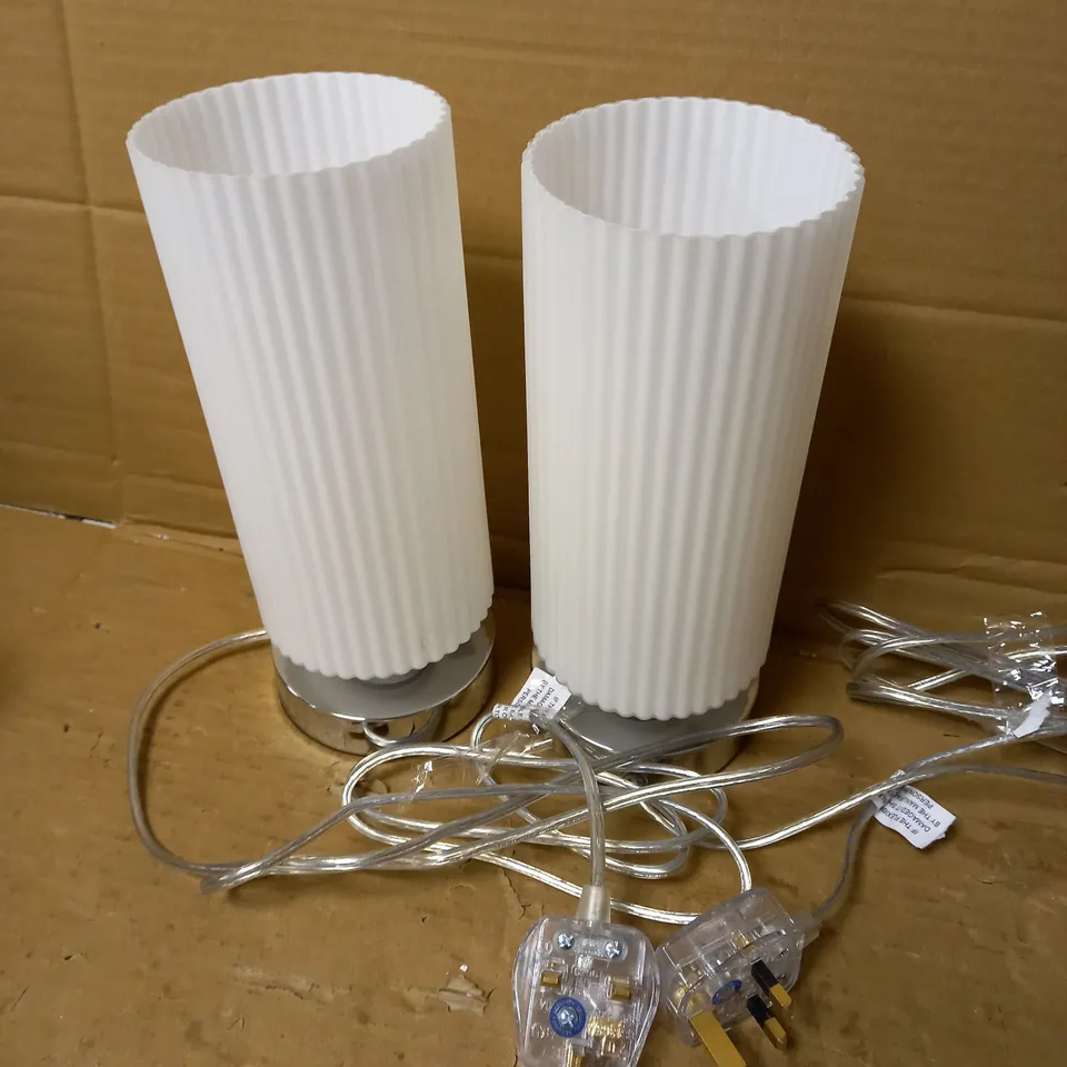 JOHN LEWIS TABLE LAMPS - CERAMIC WHITE SHADE - SET OF 2