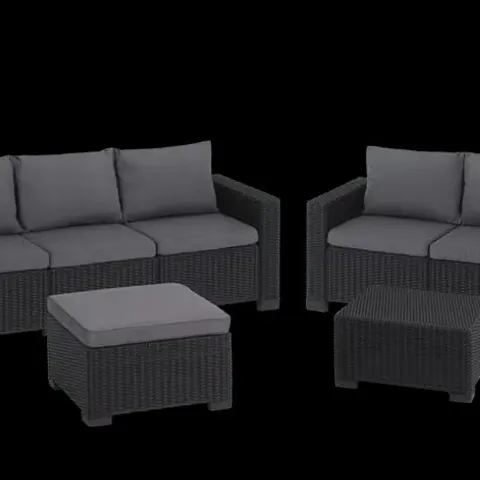 BOXED CALIFORNIA 5 SEATER LOUNGE SET - GREY (3 BOXES)