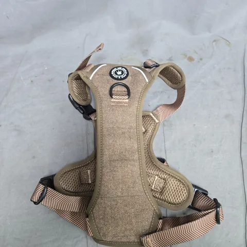 BAILEY & COCO DOG HARNESS – OLIVE/BROWN, ADJUSTABLE WITH PADDED MESH SIZE L