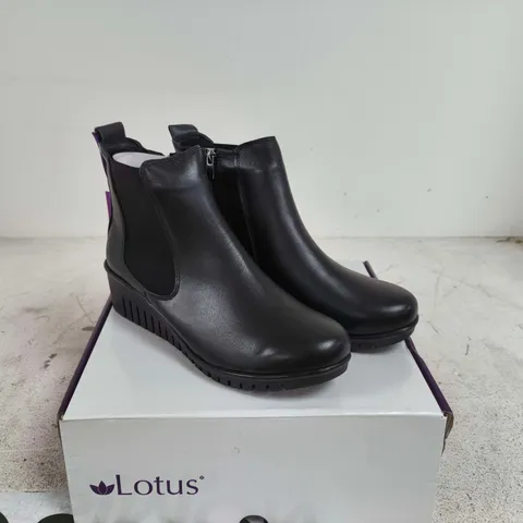 LOTUS DRESDEN BOOTS BLACK LEATHER SIZE 40 BOXED