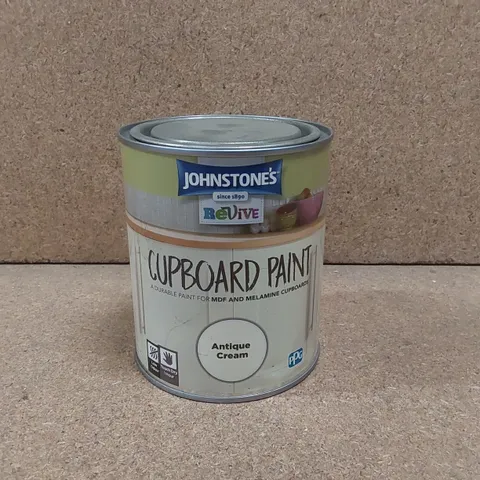 APPROXIMATELY 9 X TINS OF JOHNSTONE'S REVIVE CUPBOARD PAINT, 750ml Per TIN - ANTIQUE CREAM
