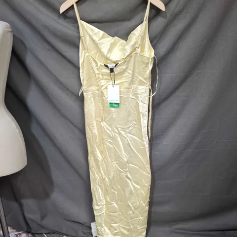 NOBODY'S CHILD SATIN SLIP DRESS – UK 10 – CHAMPAGNE
