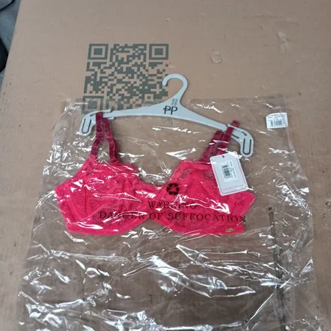 PINK DELICATE LACE BRA, UK 32C