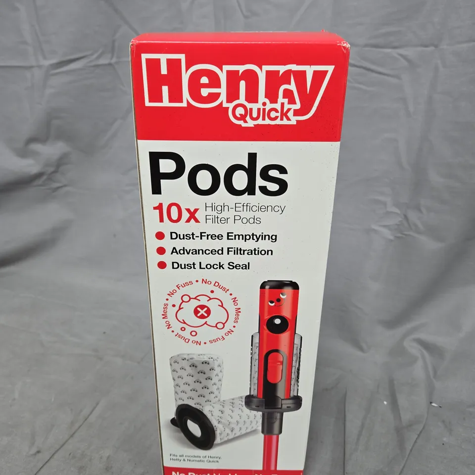HENRY QUICK PODS – 10X HIGH-EFFICIENCY FILTER PODS FOR HENRY VACUUM CLEANERS