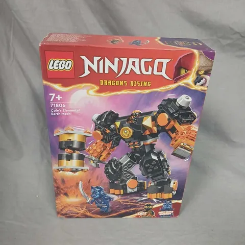 LEGO NINJAGO DRAGONS RISING 71806 COLE'S ELEMENTAL EARTH MECH – BOXED