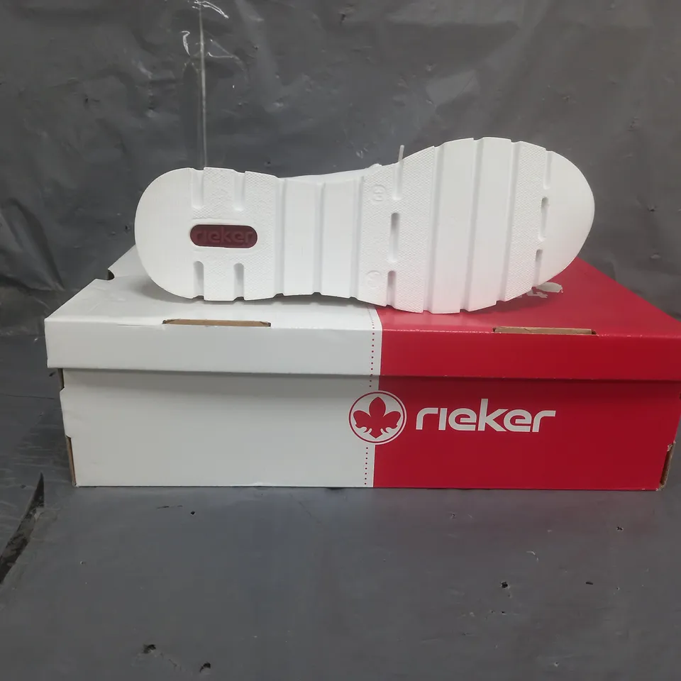 RIEKER WEDGE PLATFORM TRAINERS WHITE SIZE 6