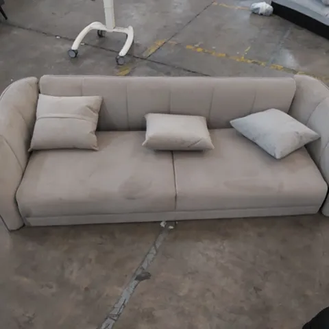 DESIGNER VELVET UPHOLSTERED 3 SEATER SOFA
