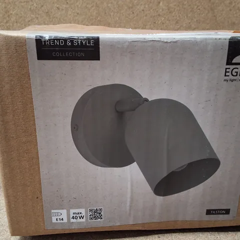 BOXED EGLO TILSTON WALL LIGHT β TREND & STYLE COLLECTION, E14 BASE, MAX 40W