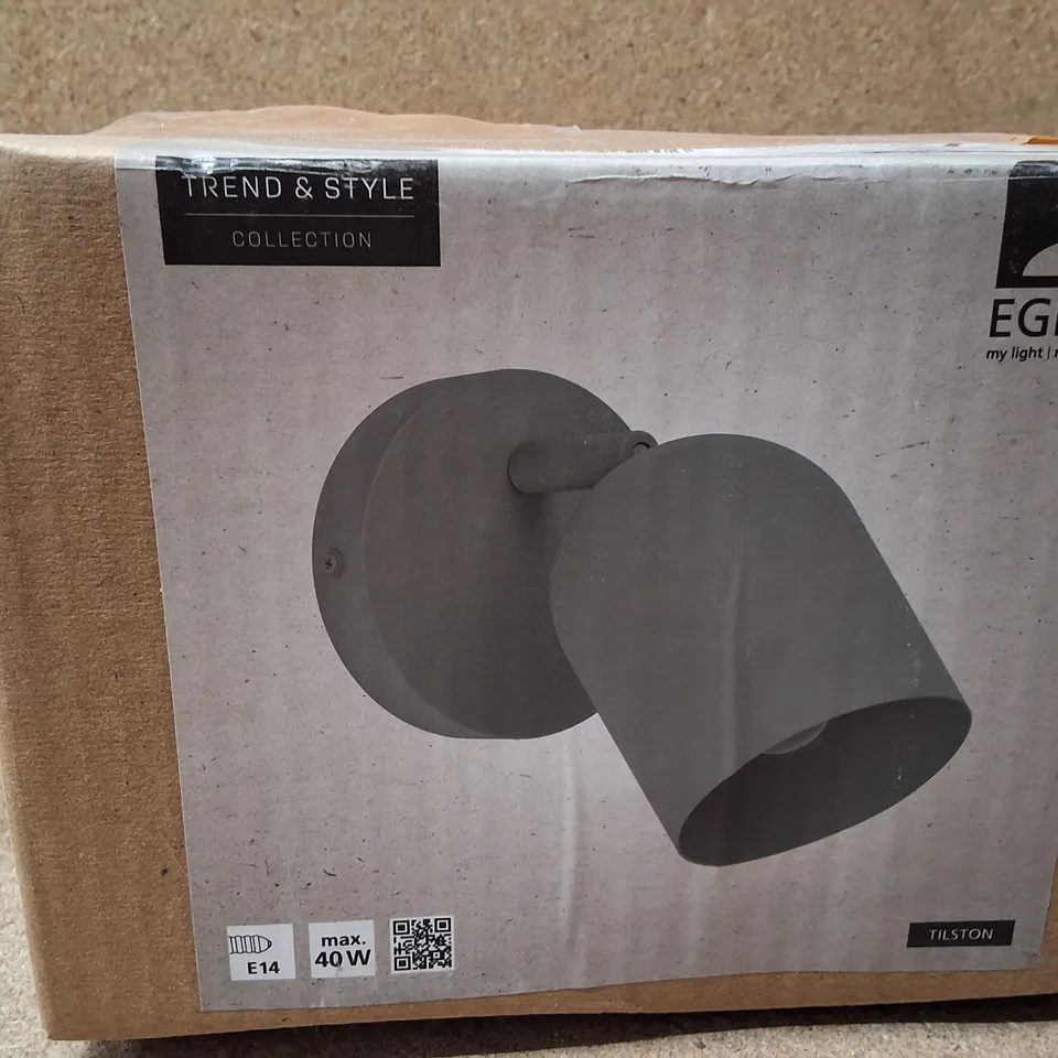 BOXED EGLO TILSTON WALL LIGHT – TREND & STYLE COLLECTION, E14 BASE, MAX 40W