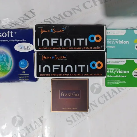 APPROXIMATELY 20 ASSORTED PACKS OF CONTACT LENSES TO INCLUDE EASYVISION, FRESHGO, DAYSOFT, ETC