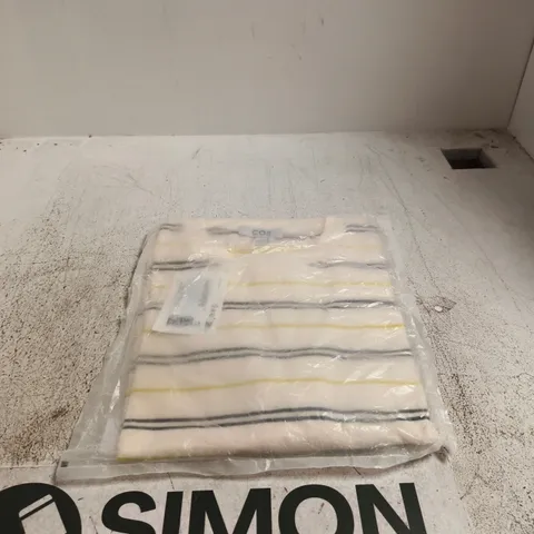 COS WHITE STRIPED T SHIRT XL BAGGED TAGGED