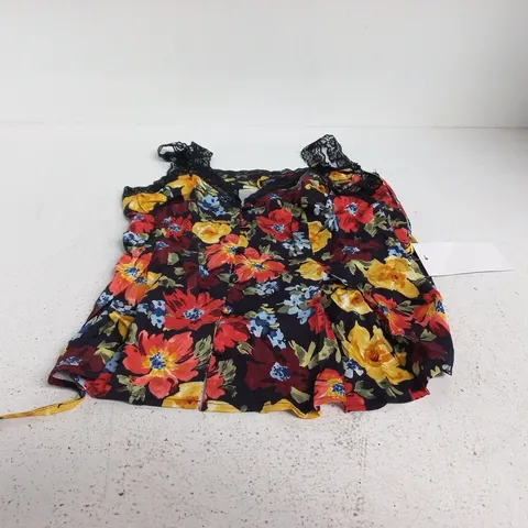 NOBODY'S CHILD OLIVIA CAMI TOP – FLORAL PRINT, UK 8 (EU 36, USA 4)