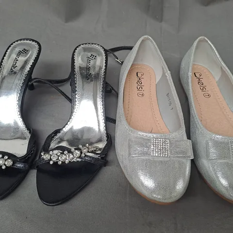 BOX OF APPROXIMATELY 10 ASSORTED PAIRS OF SHOES IN VARIOUS COLOURS, STYLES, AND SIZES
