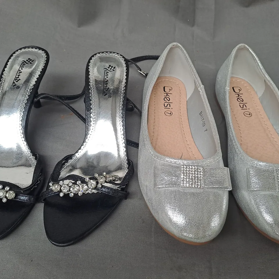 BOX OF APPROXIMATELY 10 ASSORTED PAIRS OF SHOES IN VARIOUS COLOURS, STYLES, AND SIZES