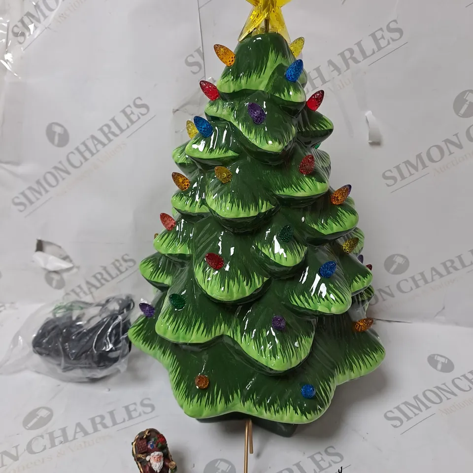 SANTA SLEIGH PRE-LIT CIRCLING CHARACTER NOSTALGIC TREE