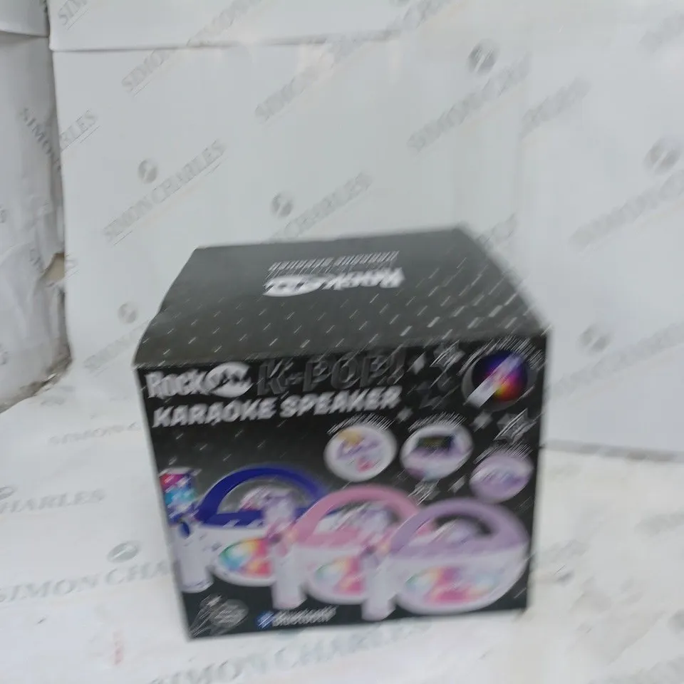 BOXED ROCKJAM 10-WATT RECHARGEABLE BLUETOOTH K-POP KARAOKE SPEAKER  RRP £49.99
