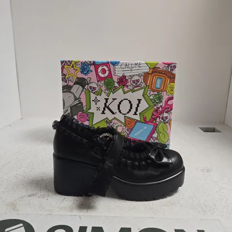 KOI TIRA RUFFLE MARY JANES 'DARK DELIGHTS EDITION' – BLACK, UK5