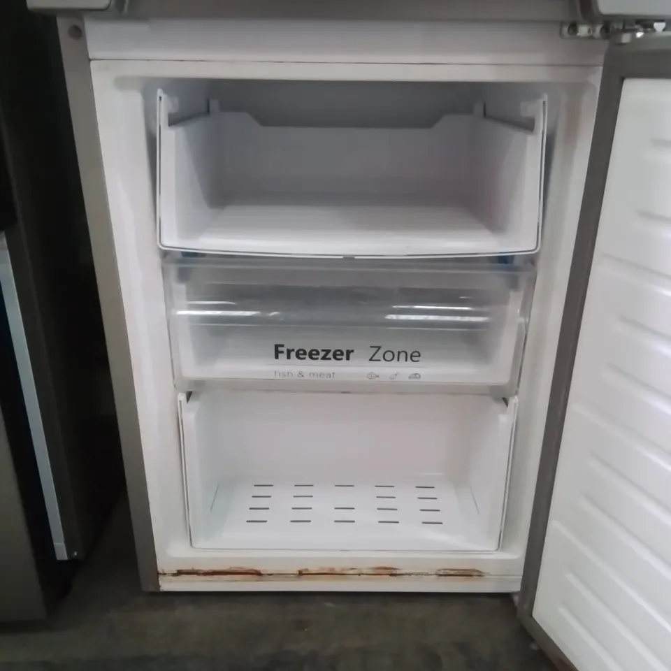 RUSSELL HOBBS FREESTANDING FRIDGE FREEZER IN SILVER RH54FF180S - UNPROCESSED RAW RETURN