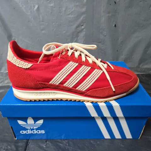 BOXED PAIR OF ADIDAS SL 72 OG WOMENS SHOES IN RED - UK 5