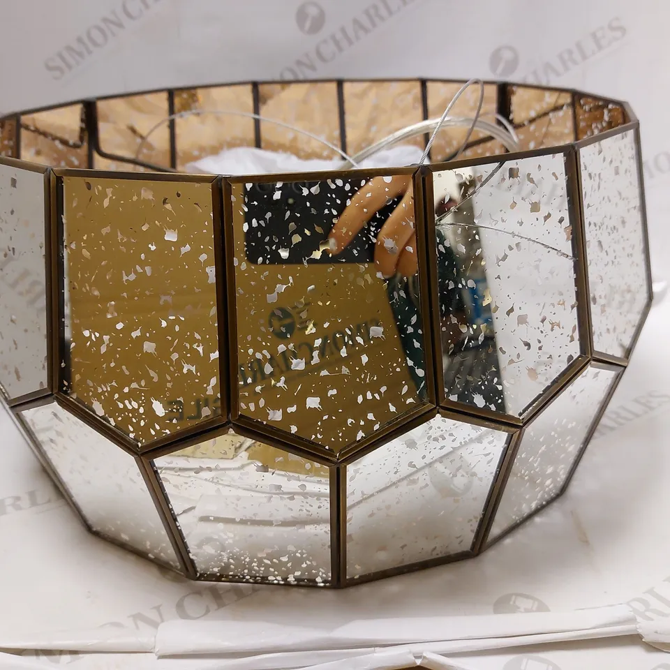 JOHN LEWIS ROMY MIRRORED GLASS PENTAGON CEILING LIGHT 