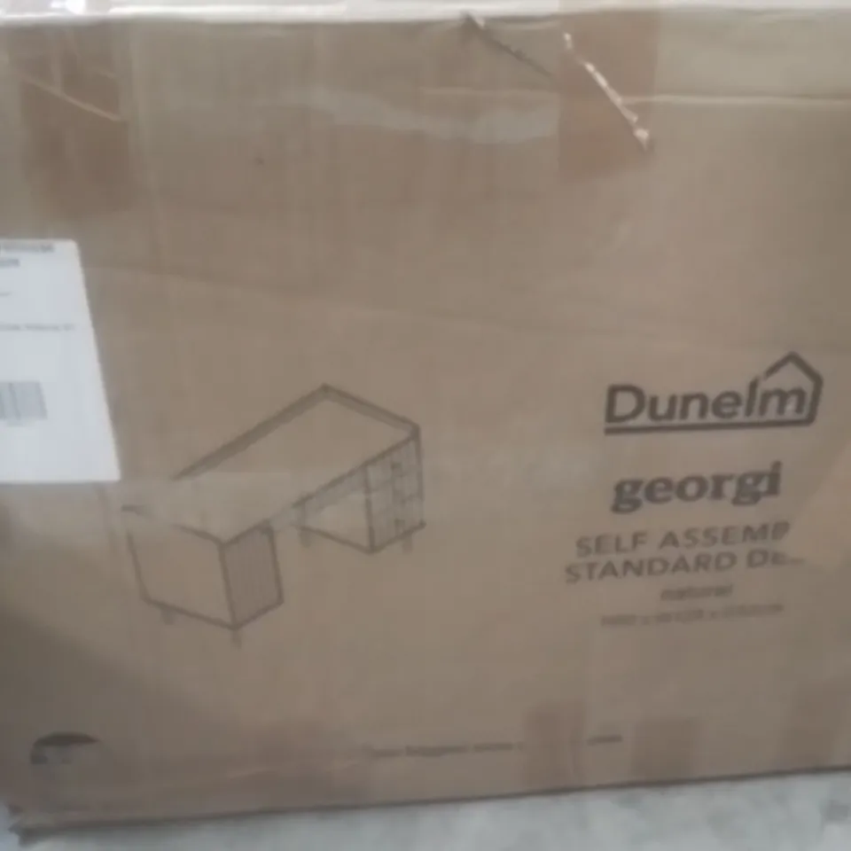 BOXED SELF ASSEMBLY STANDERED DESK NATURAL (2BOXES)