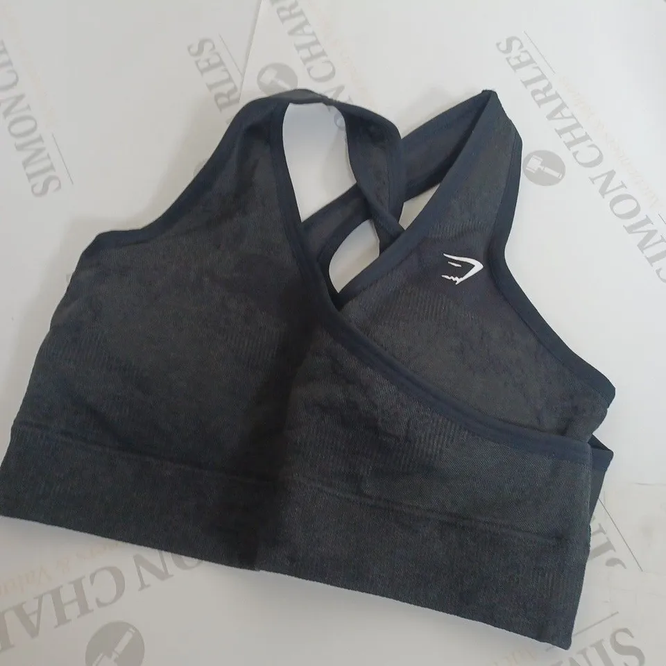 GYMSHARK TRAINING BRA IN BLACK - SIZE XS 