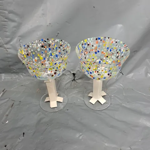 BOXED OLIVER BONAS SET OF TWO COCKTAIL SAUCERS 