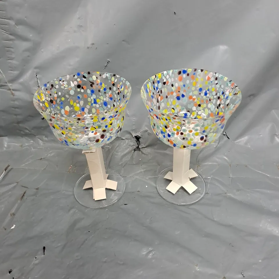 BOXED OLIVER BONAS SET OF TWO COCKTAIL SAUCERS 