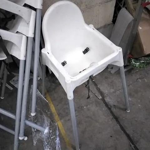 PLASTIC BABY CHAIR WHITE