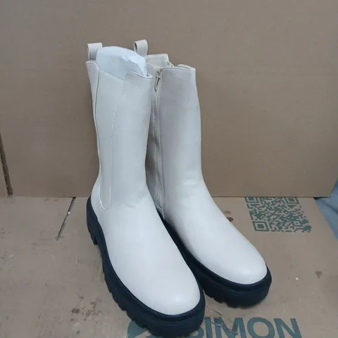 SHOES BY EMMA - KASIA SAND KNEE-HIGH BOOTS, UK 7