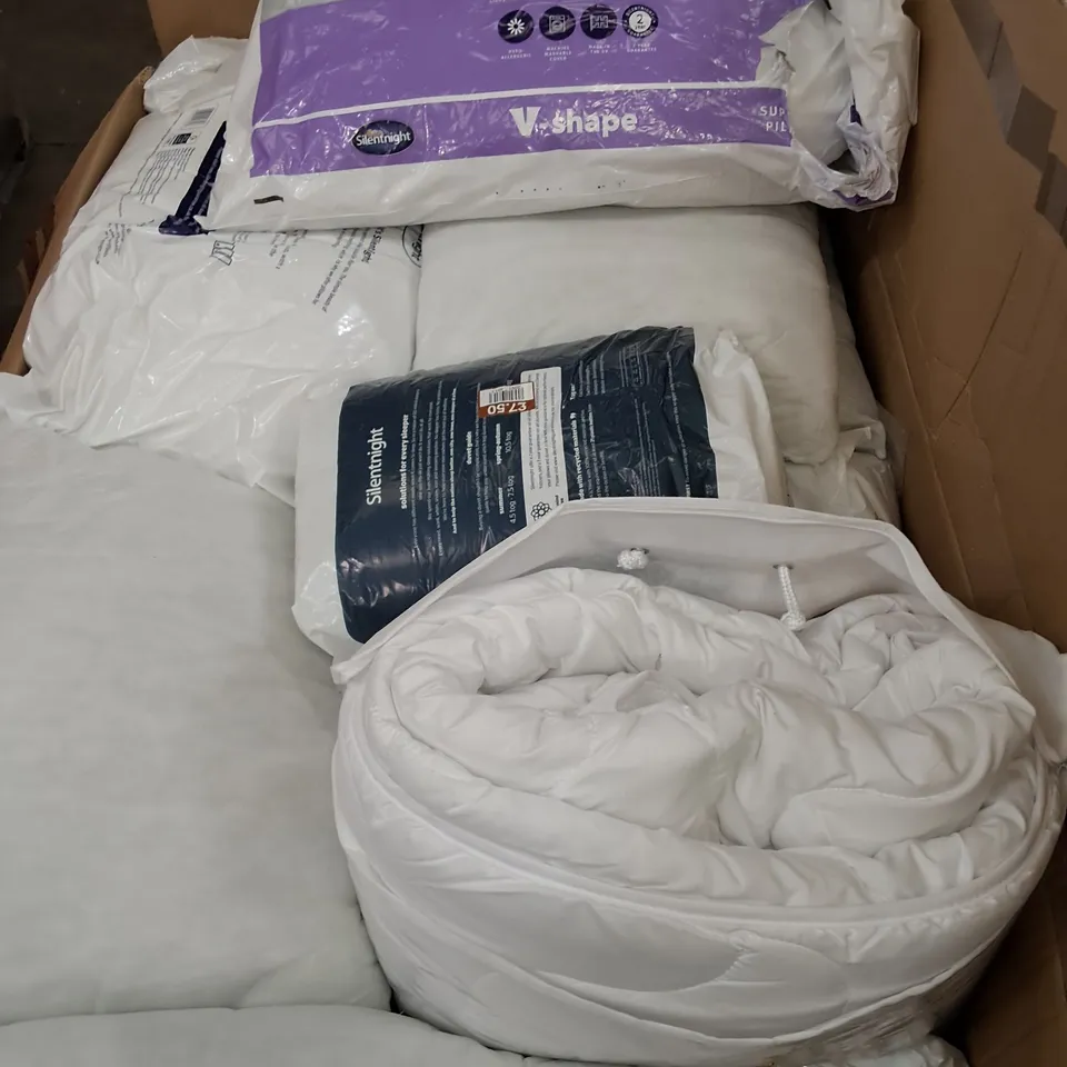 PALLET OF ASSORTED BEDDING AND PILLOWS 